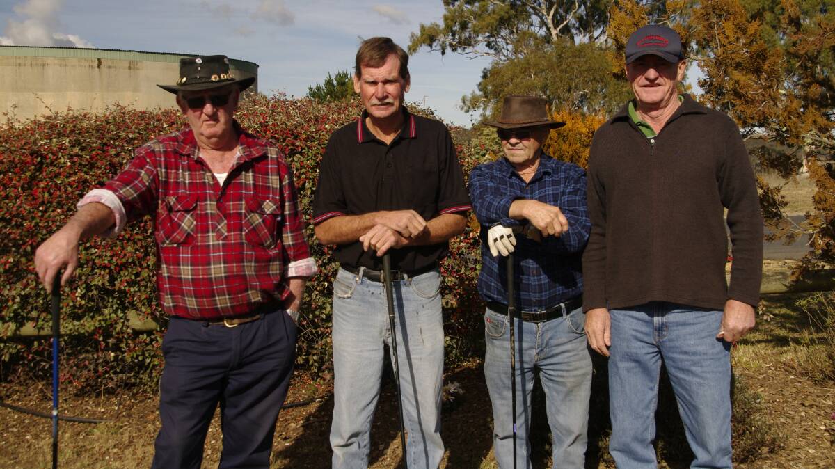 At the Bomabala Golf Course on the weekend are Phillip McIntosh, Brendon Weston, Merv Douch and Ray Crawford.