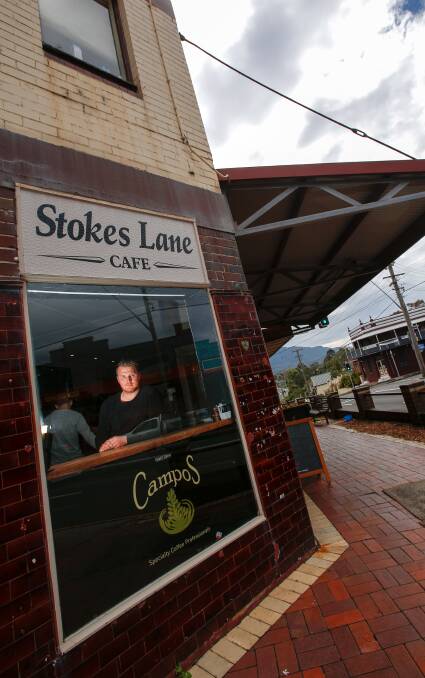 Opening up: Stokes Lane Cafe owner Samuel Dodd has decided change opening hours to deal with the Bulli Pass closure. Pictures: Adam McLean