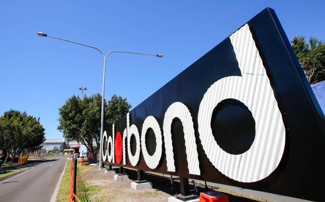 Happy birthday: The Colorbond sign outside BlueScope's Spring Hill plant marks the 50th anniversary of the iconic product that was made in the Illawarra. Picture: Adam McLean