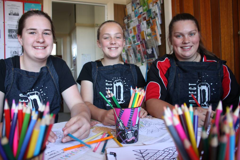 COLOUR FIX: Abby Sopniewski, Brooke Tangye and Taylah Brooks of Cooma are starting generational change around family violence.