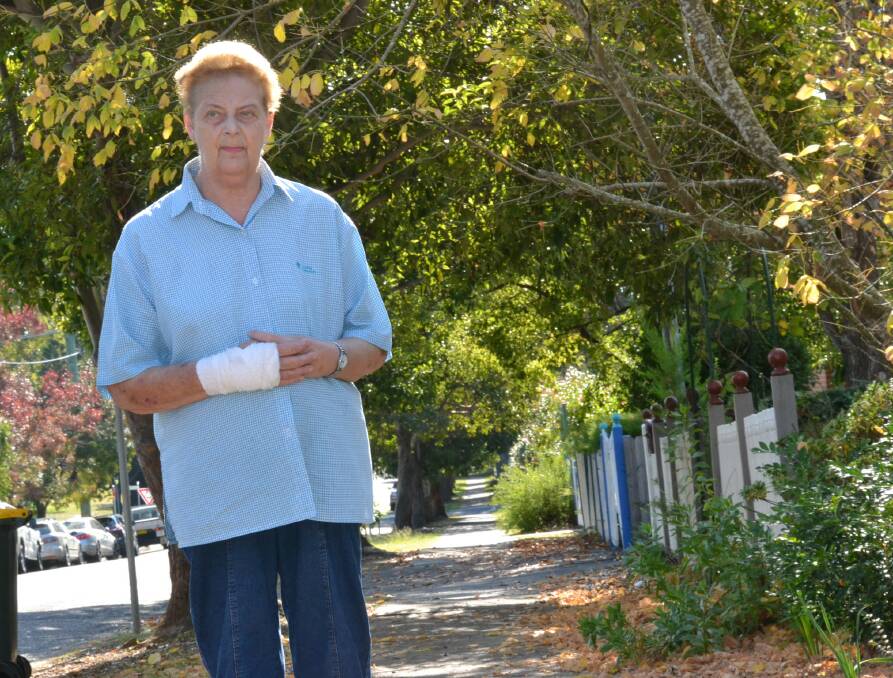 Nowra resident Maureen Burns believes Shoalhaven City Council should spend some of the $7.1 million they are set to raise through its rate rise on footpaths after she took a tumble in Shoalhaven Street.