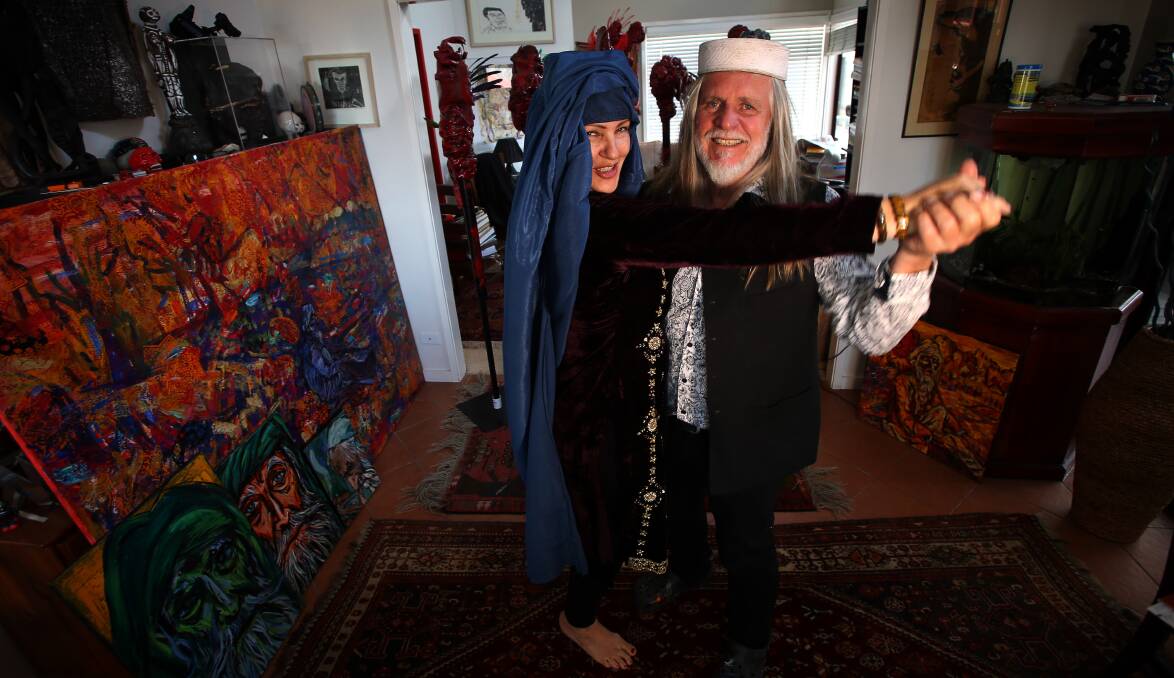 CHEMISTRY: Hellen Rose shares the passions of her partner and helps to liberate people through the arts. In Afghanistan she would be stoned if she left the house without a burqa. Blue and white, not black, are mostly worn in Jalalabad. Pictures: Sylvia Liber