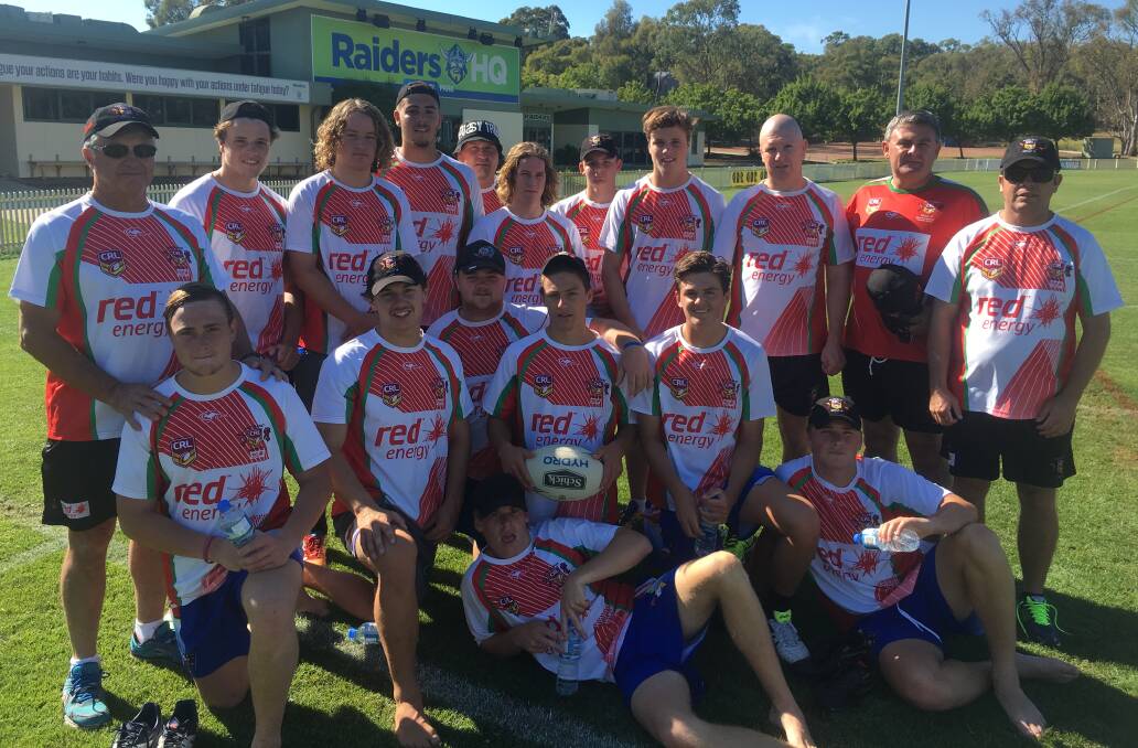 Highlight: Members of the Red Energy high performance camp during a two-day session at Raiders HQ in Canberra recently. Photo: Ash Steinke