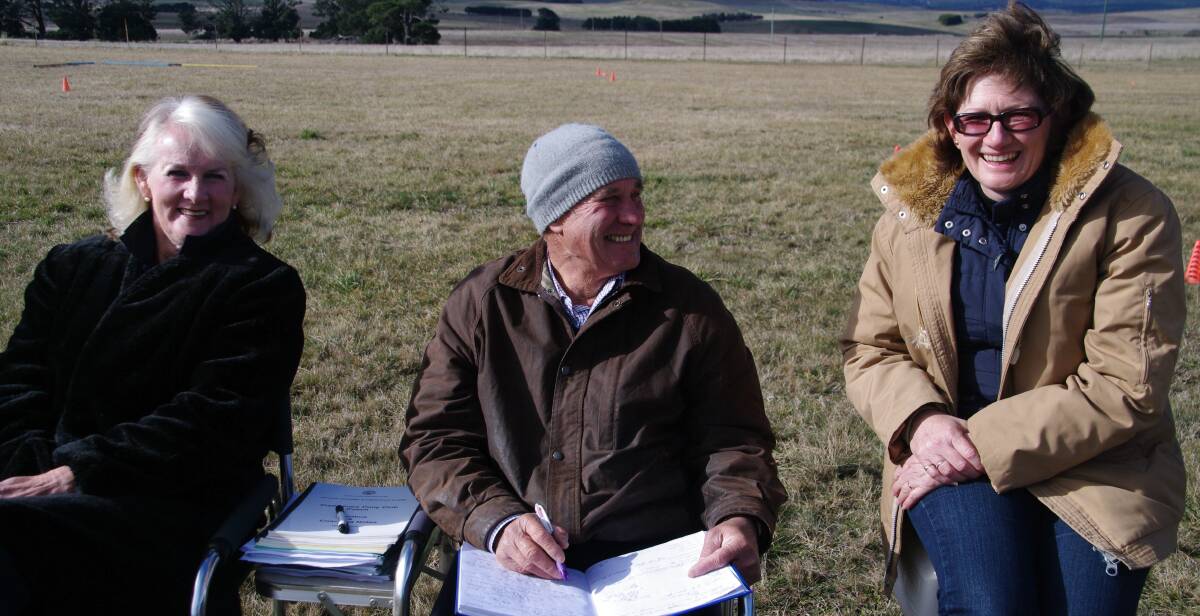 PONY INSTRUCTORS: Cheryl Drummond and Bob Boatwright of Wagga Wagga and Cathy Pratt of Jindabyne at the Delegate Pony Club's instructors course.