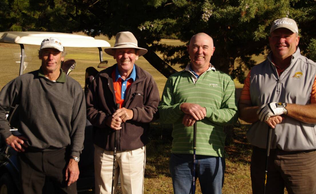 Getting ready to play a round in the Bombala Open Men's Tournament are Ray Fermor, Roy Gabriele, Ross Brown and Paul Considine.