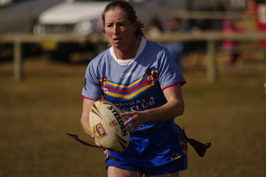 Playing a double against the Narooma She-Devils and Candelo/Bemboka last weekend, Bombala High Heeler ladies league tag player Lucy Sellers.