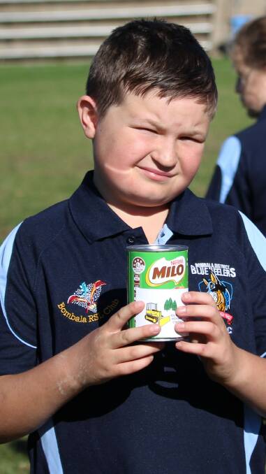 Bombala Junior Rugby League Under 9 player Lachlan Reed won the Milo Player of the Match Award during their game against Bega.