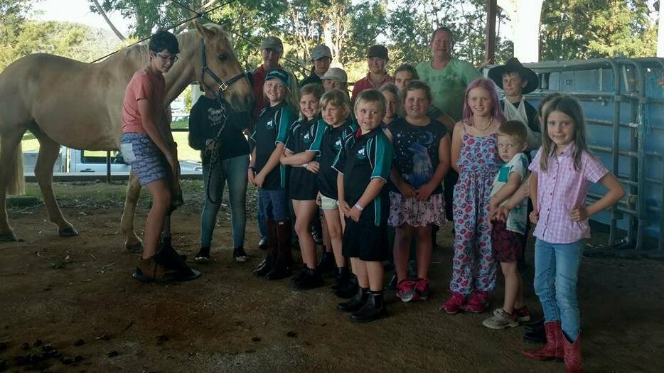 CLUB CAMP: Members of Delegate Pony Club learning some pony skills at the Bega Pony Camp held in Bega over the Easter break.