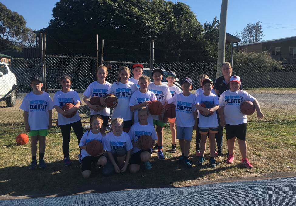 SKILLS AND DRILLS: Fifteen Bombala basketball players and their coach Katie Peisley attended a skills and drills workshop on Sunday, July 30.