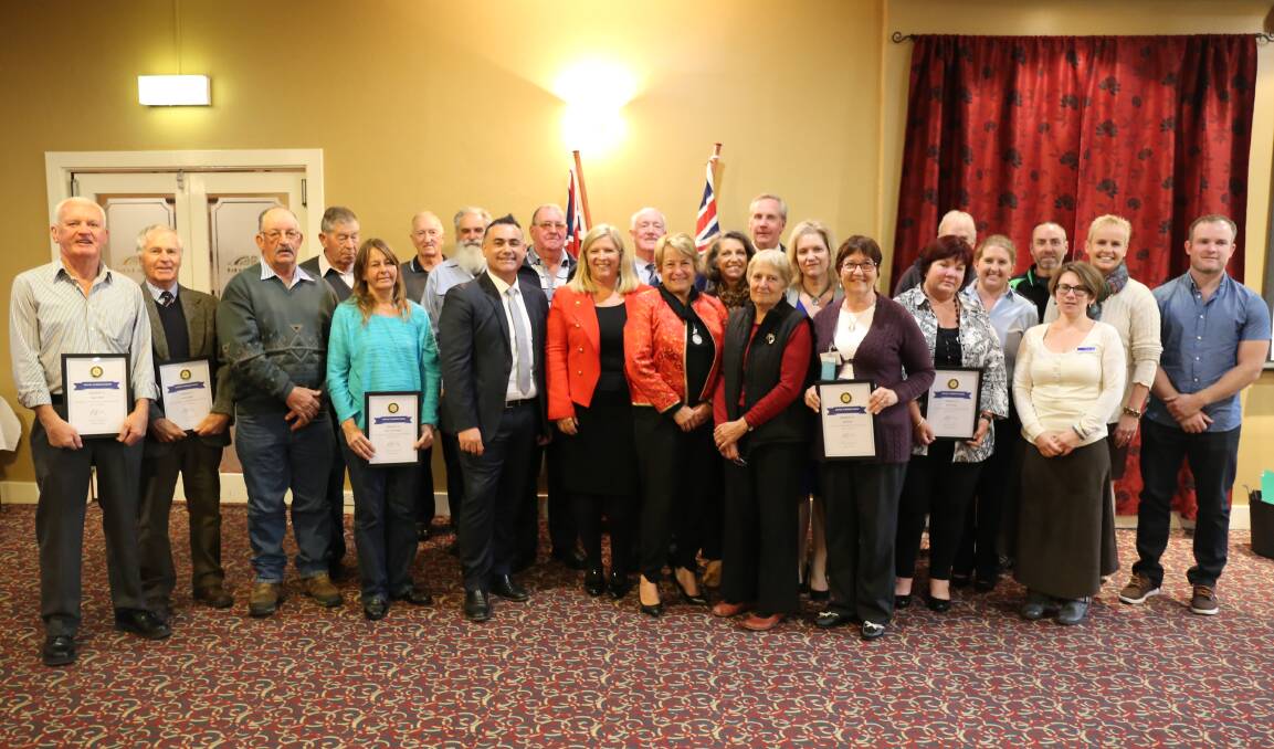 COMMUNITY MINDED: Some of the volunteers from around Cooma, Delegate, Bombala and Jindabyne that received Community Service Awards.