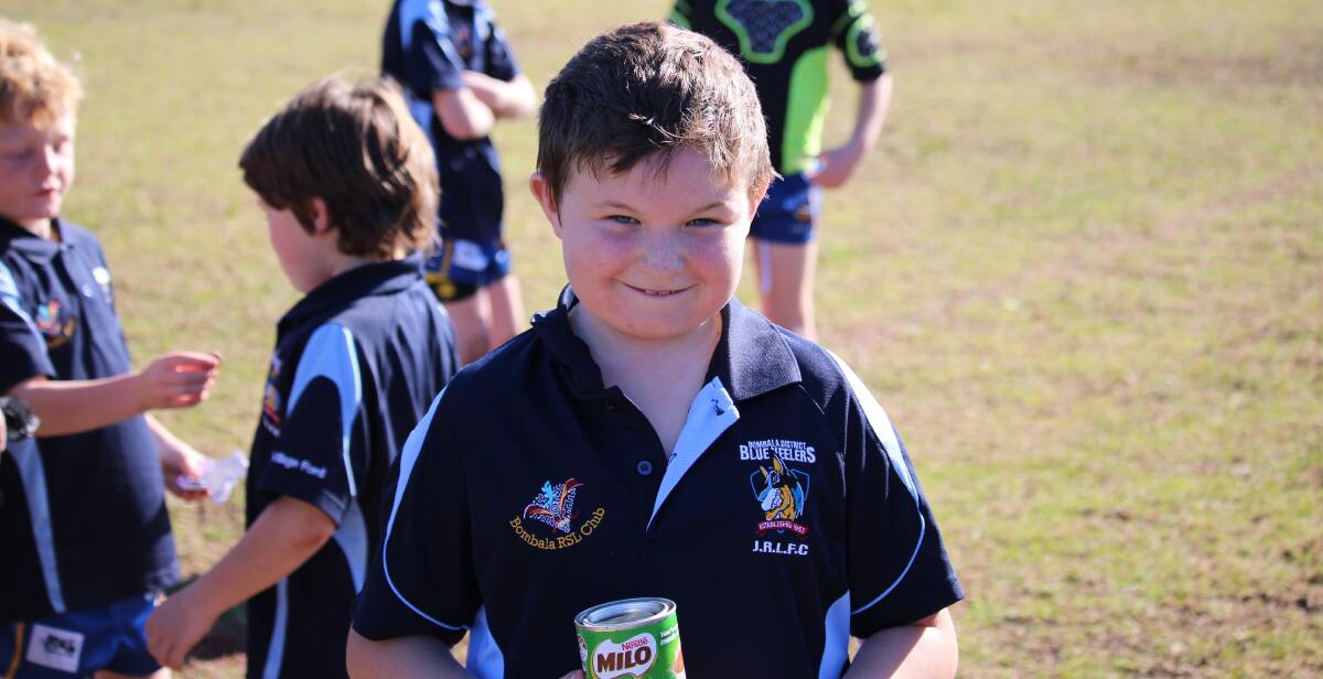 GREAT RUGBY: Bombala Junior Rugby League player Lachlan Reed was the Under 9s Milo Player of the Match in Saturday's game against Narooma.