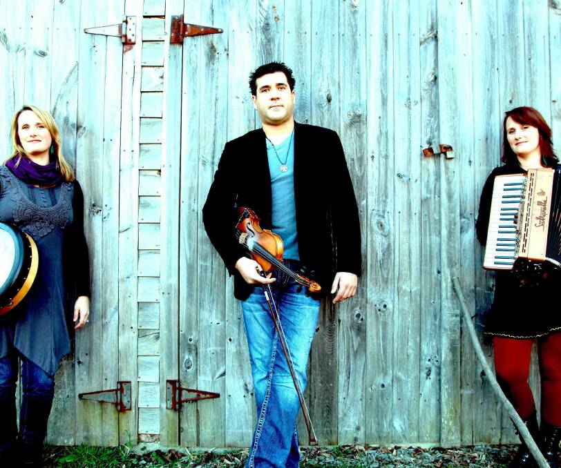 SMALL HALL FESTIVAL: Canadian Acadian trio Vishtén will be playing at the Dalgety Hall on Saturday, March 19, as part of the Festival of Small Halls.