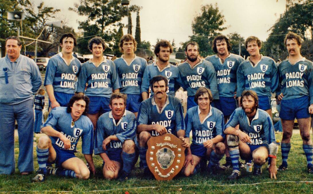 WINNING TEAM: A photo of Bombala First Grade Football premiership winning team taken last century. Do you recognise anyone in this photo? Can you tell us when it was taken and who they played?