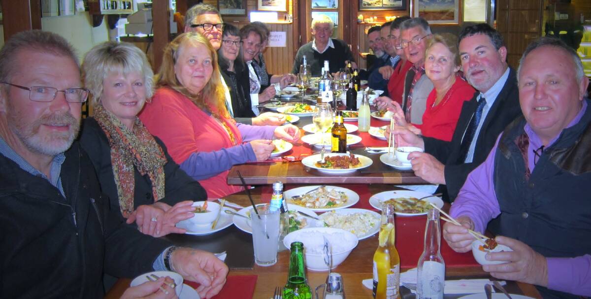 LAST SUPPER: Former Bombala Councillors gather to enjoy a meal together after the state government announced the forced council merger of Bombala, Snowy River and Cooma Monaro councils.