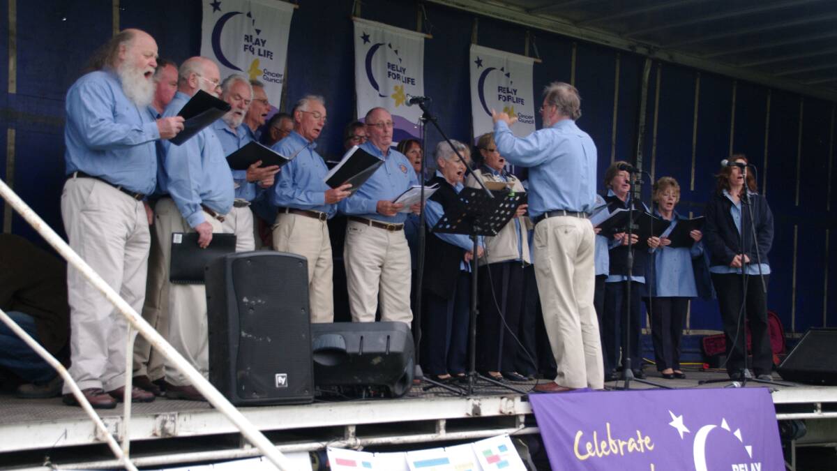 The Bombala Rotary and Community Choir performing at Bombala's Carols by Candlelight recently.