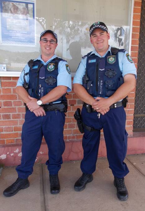 BOMBALA POLICE: Bombala senior constables Steven Gay and Nathan Marks urge all drivers to abide by speed limits, in town as well as on highways.