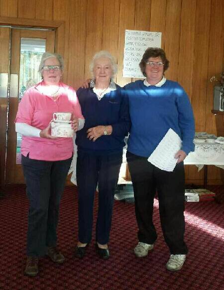 Division three winner in the ladies golf tournament on Saturday was Libby Gardiner with Bombala president Betty Crawford and Joy Douch.