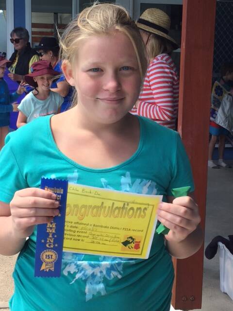 CHAMPION: Bombala's Chloe Brock-Doe was Age Champion at the Bombala District PSSA Swimming Carnival, breaking the 2002 13 years girls freestyle record.