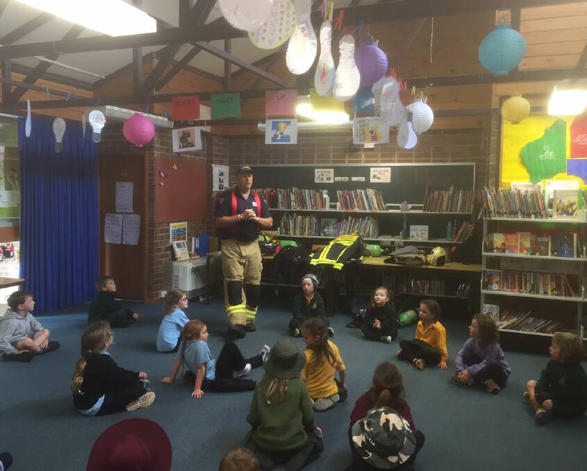 EMERGENCY SERVICES: Firefighter Malcolm Lavender held a combined emergency services day for small schools from Adaminaby, Bredbo, Dalgety, Jerangle, Nimmitabel and Numeralla Public Schools.