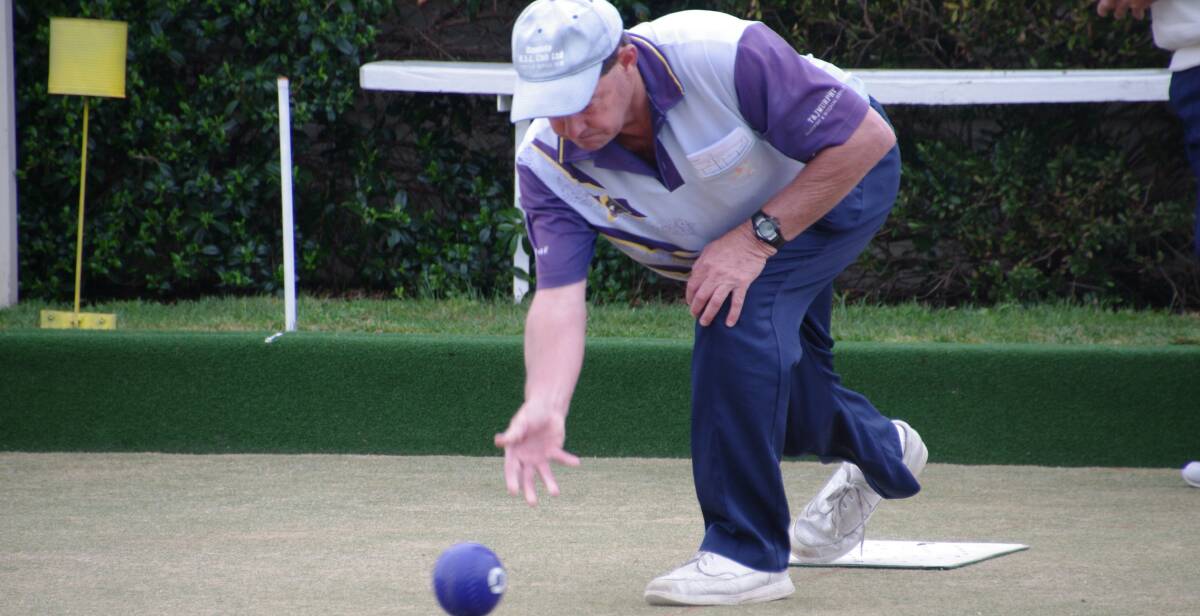 BOMBALA BOWLS: Kyle Richardson bowled in a Far South Coast District lawn bowls fundraiser at Merimbula on the weekend.
