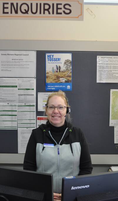 Snowy Monaro Shire Council Customer Service Officer, Jane Green.