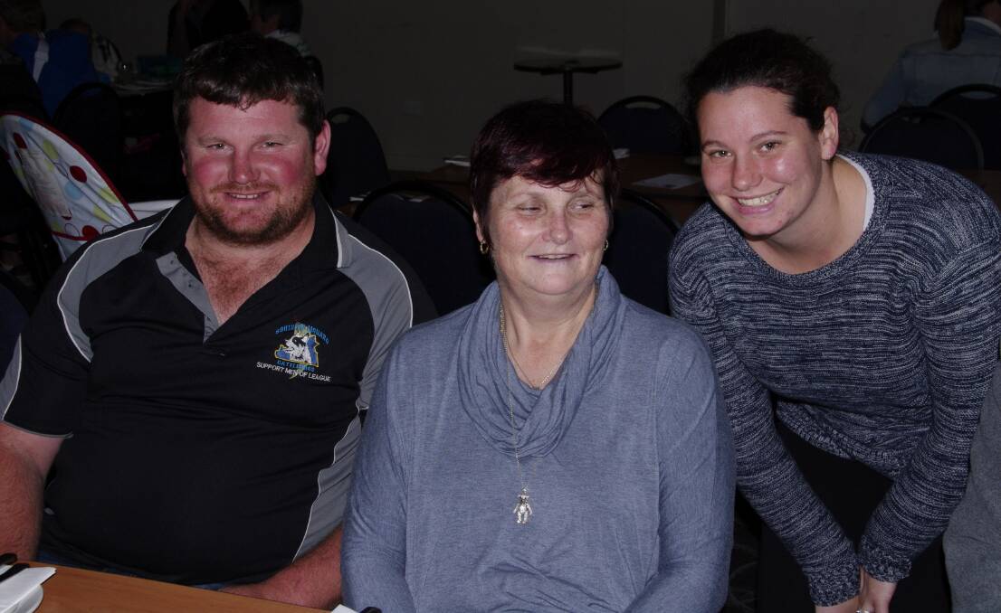 Scott, Jenni and Marni Moreing were among the happy families enjoying a special Mother's Day meal at the Bombala RSL Club on Sunday.