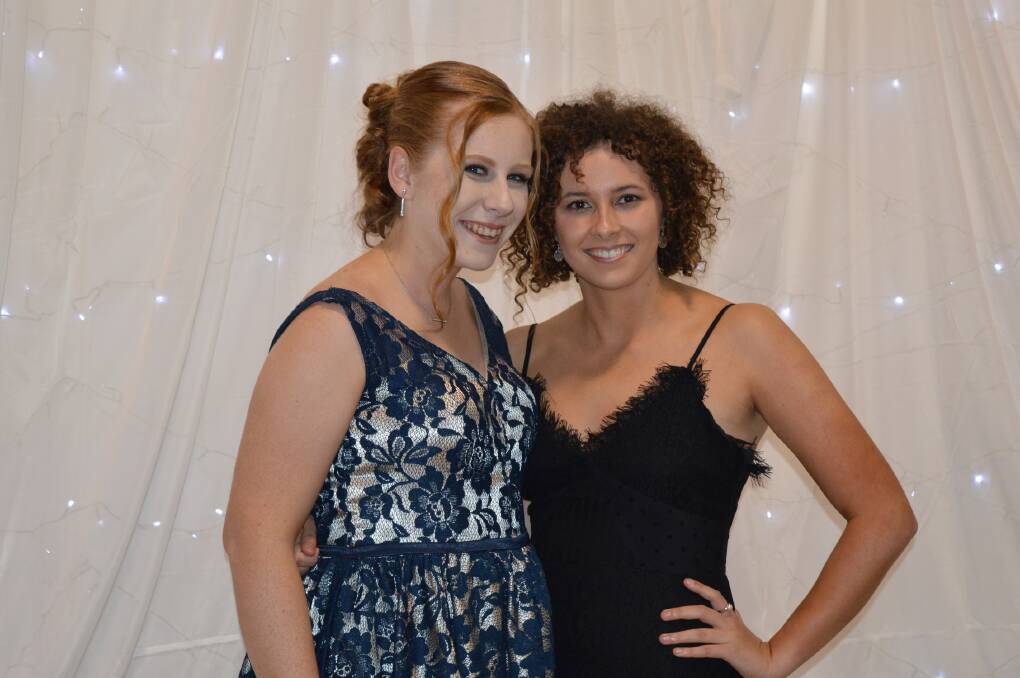 Looking very chic Bombala High School year 12 students Teri Roberson and Rosie Garnock at their year 12 formal held in the school's hall on Friday, November 10, 2017.