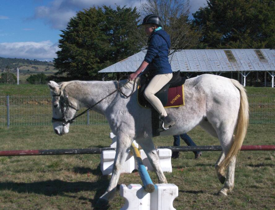 Delegate Pony Club rider Bowen Farran takes her pony through its paces at the Pony Club Rally in Delegate on Sunday.