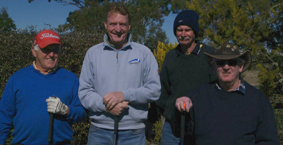 BOMBALA GOLF: Herbie Elliott, Ray Crawford, Brendon Weston and Phillip McIntosh getting ready to play a round of golf.