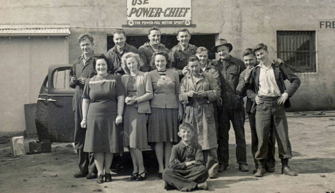 GOLDEN OLDIE: This week's Golden Oldie is a grand old photo of the staff at Bombala Motors taken sometime in the 1940's or '50's.  Do you recognise anyone?  If you do we would love to hear from you.