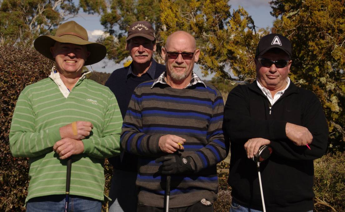 Heading out to play a round at Bombala Golf Club course - Ross Brown, Brendan Weston, Wayne Elton and Tony Brady.