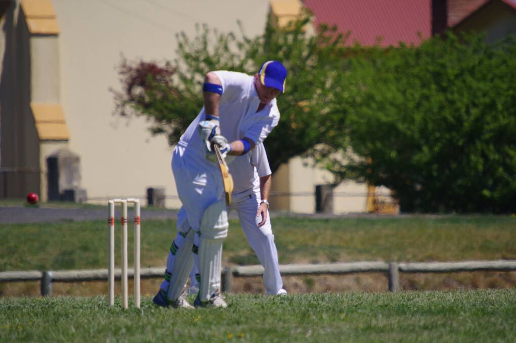 Bombala captain Brad Tonks batted well for Bombala on Saturday in their first game of the season match against Dalgety.