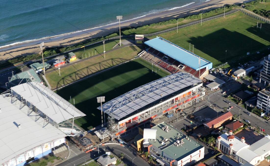 An aerial view of WIN Stadium in Wollongong. Picture: Greg Totman