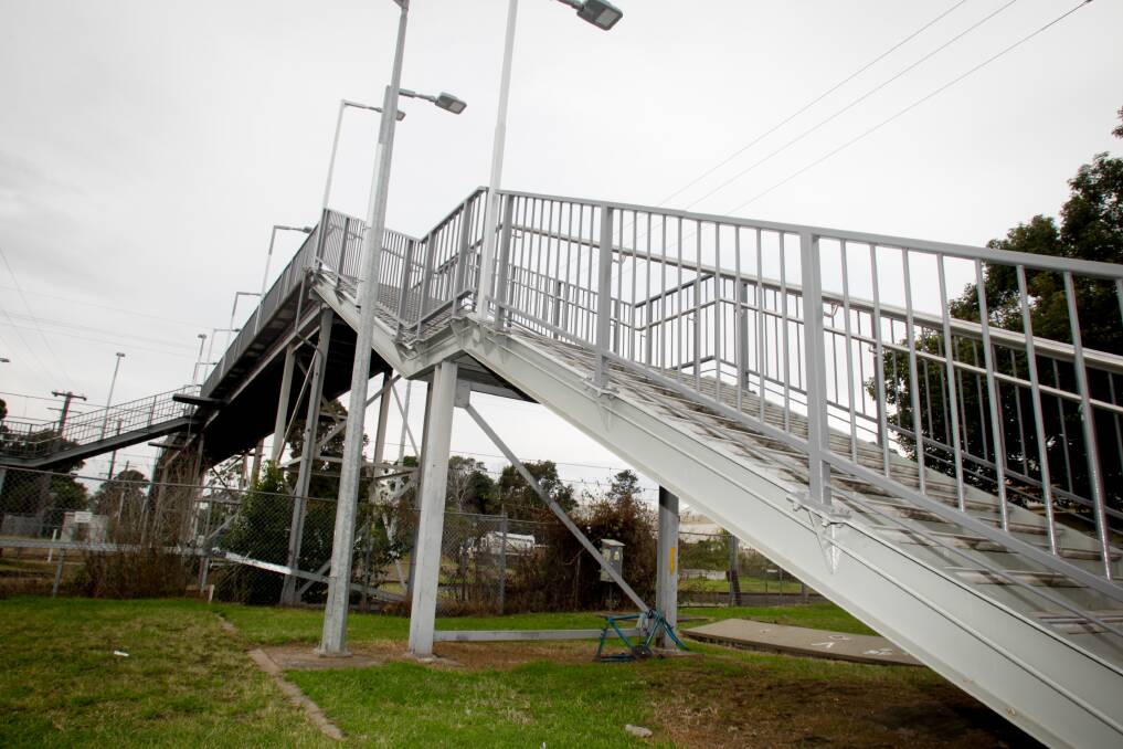 The stairs at Unanderra station could be there for a few years to come if government rankings from 2014 are any indication. Picture: Georgia Matts