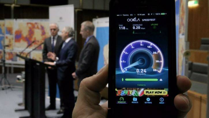 Telcos won't promote faster speeds unless they can afford to deliver those speeds. Photo: Alex Ellinghausen