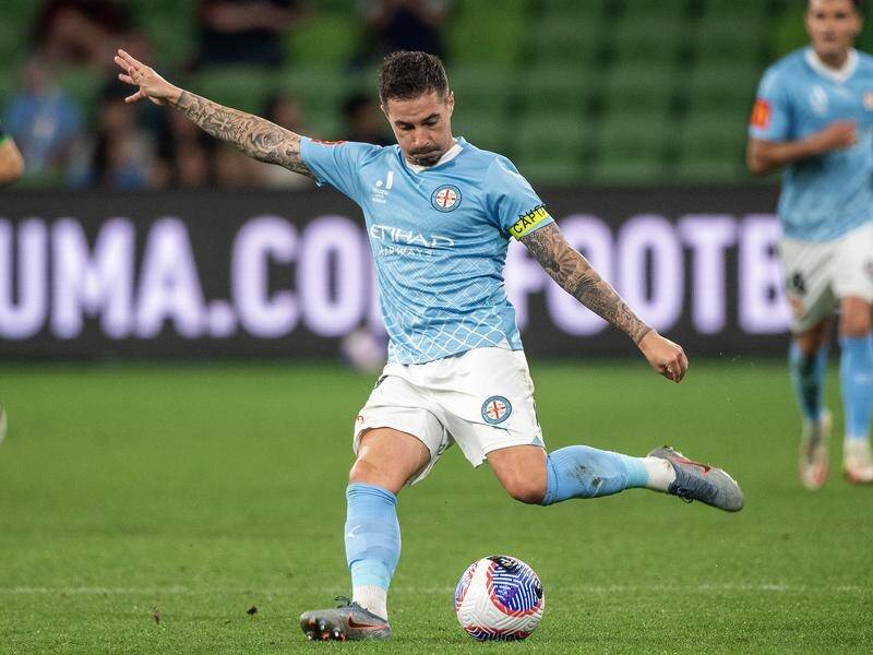 Jamie Maclaren scored the only goal as Melbourne City claimed a 1-0 win over Western United. (Will Murray/AAP PHOTOS)