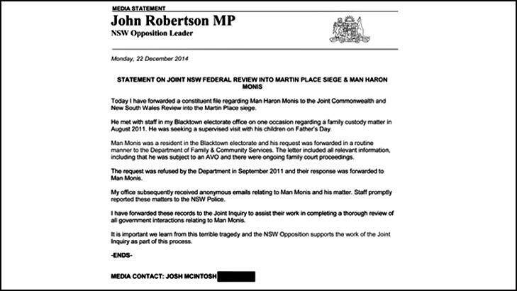 John Robertson has issued this letter today. Photo: Supplied