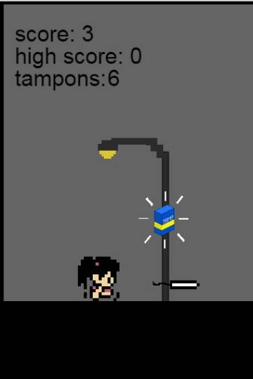 Tampon Run is a clever critique of violence and sexism. Photo: Screenshot