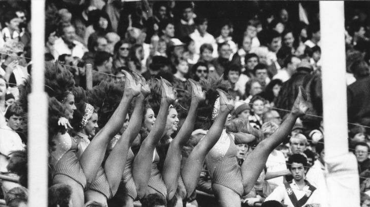 The Sydney Swanettes entertain the crowd. Photo: David Johns