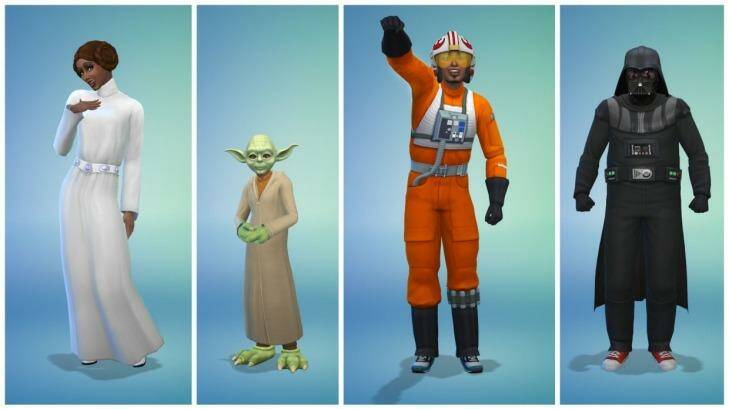 <i>The Sims 4</i>'s new <i>Star Wars</i> outfits. Photo: EA