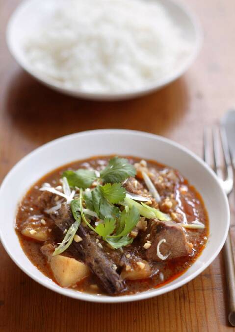 Make your own curry paste (with elbow grease) with this massaman recipe from Brigitte Hafner <a href="http://www.goodfood.com.au/good-food/cook/recipe/massaman-curry-20111019-29uyn.html"><b>(RECIPE HERE).</b></a> Photo: Marina Oliphant