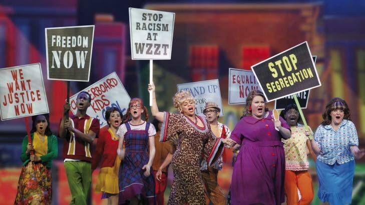A scene from Hairspray 
the musical.

 Photo: Jeff Busby
