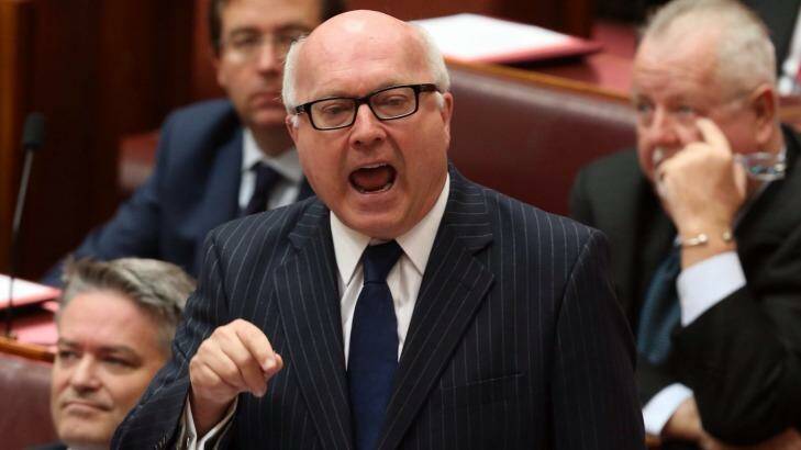 Insists legislation contained "strengthened safeguards": Senator George Brandis. Photo: Andrew Meares