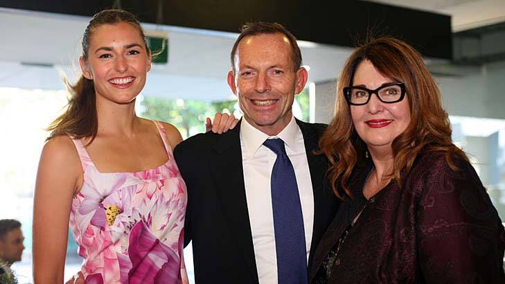 Frances Abbott, Tony Abbott and Leanne Whitehouse Photo: Supplied
