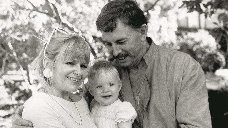 John Bryan Kerr, living as John Wallace with his wife Denise and daughter Kate, survived for 25 years after his death sentence. Photo: From Certain Admissions by Gideon Haigh (Viking, $32.00).