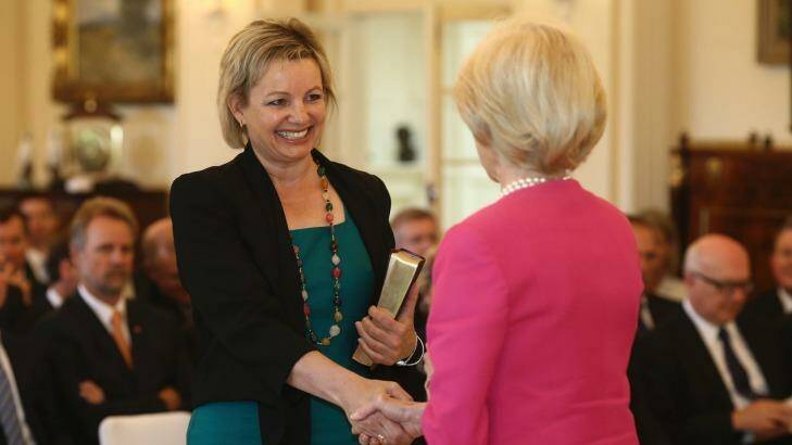 Ms Ley during her swearing in as Assistant Minister for Education following the 2013 election. Photo: Andrew Meares