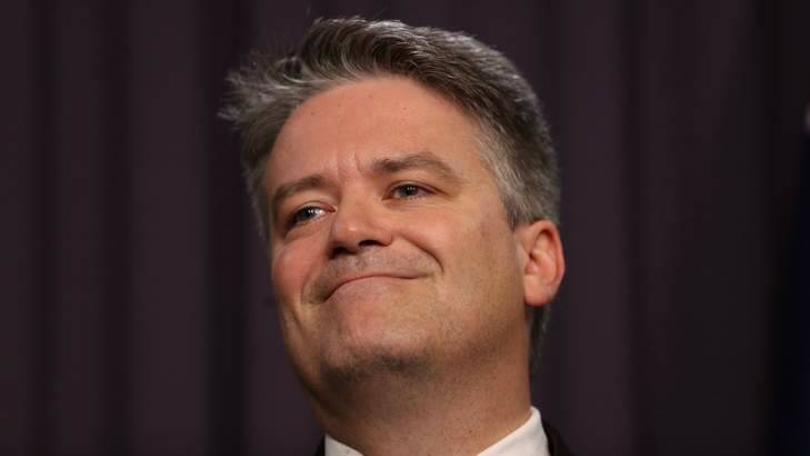 Federal Finance MInister Mathias Cormann. Photo: Andrew Meares