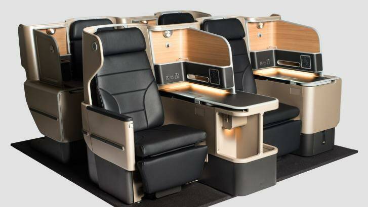 The Qantas A330 business class seats. Photo: Supplied