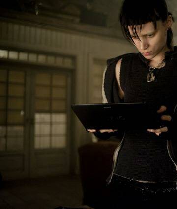 Rooney Mara as Liseth Salander in the US movie of The Girl with the Dragon Tattoon Photo: Merrick Morton