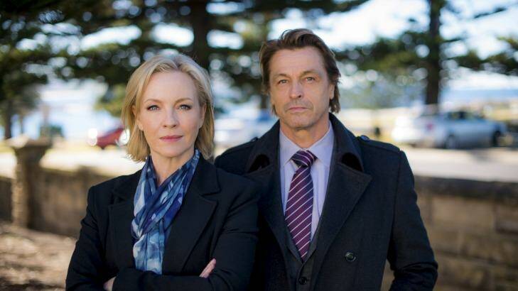 Rebecca Gibney, with Peter O'Brien, in <i>Winter</i>. Photo: Channel Seven
